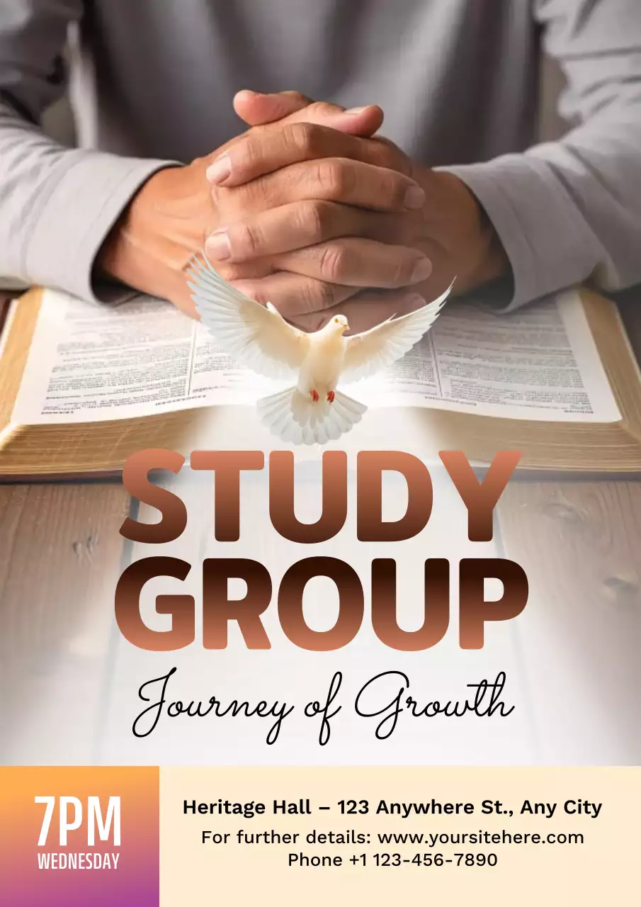 Beige Traditional Study Event Poster