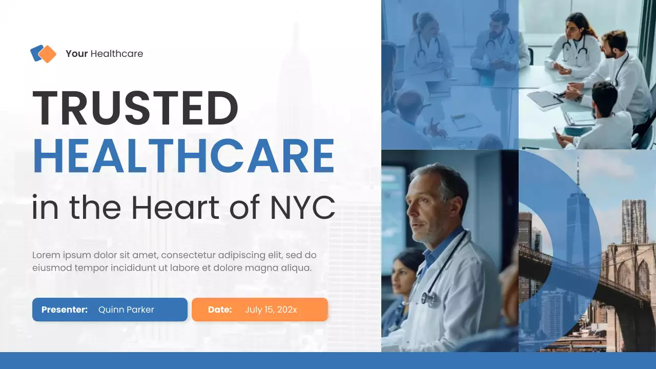 blue modern healthcare event