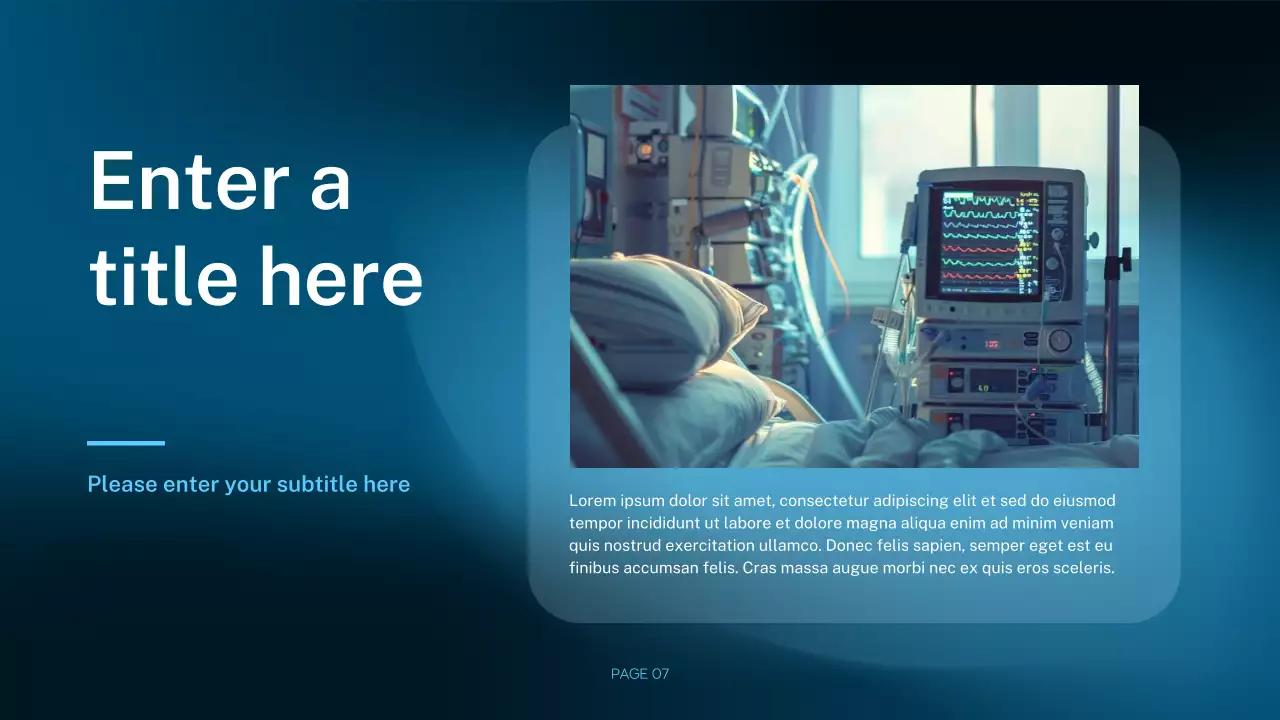 blue modern healthcare presentation