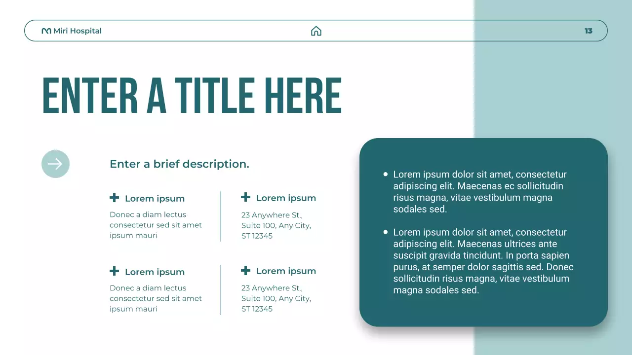 teal modern healthcare promotion