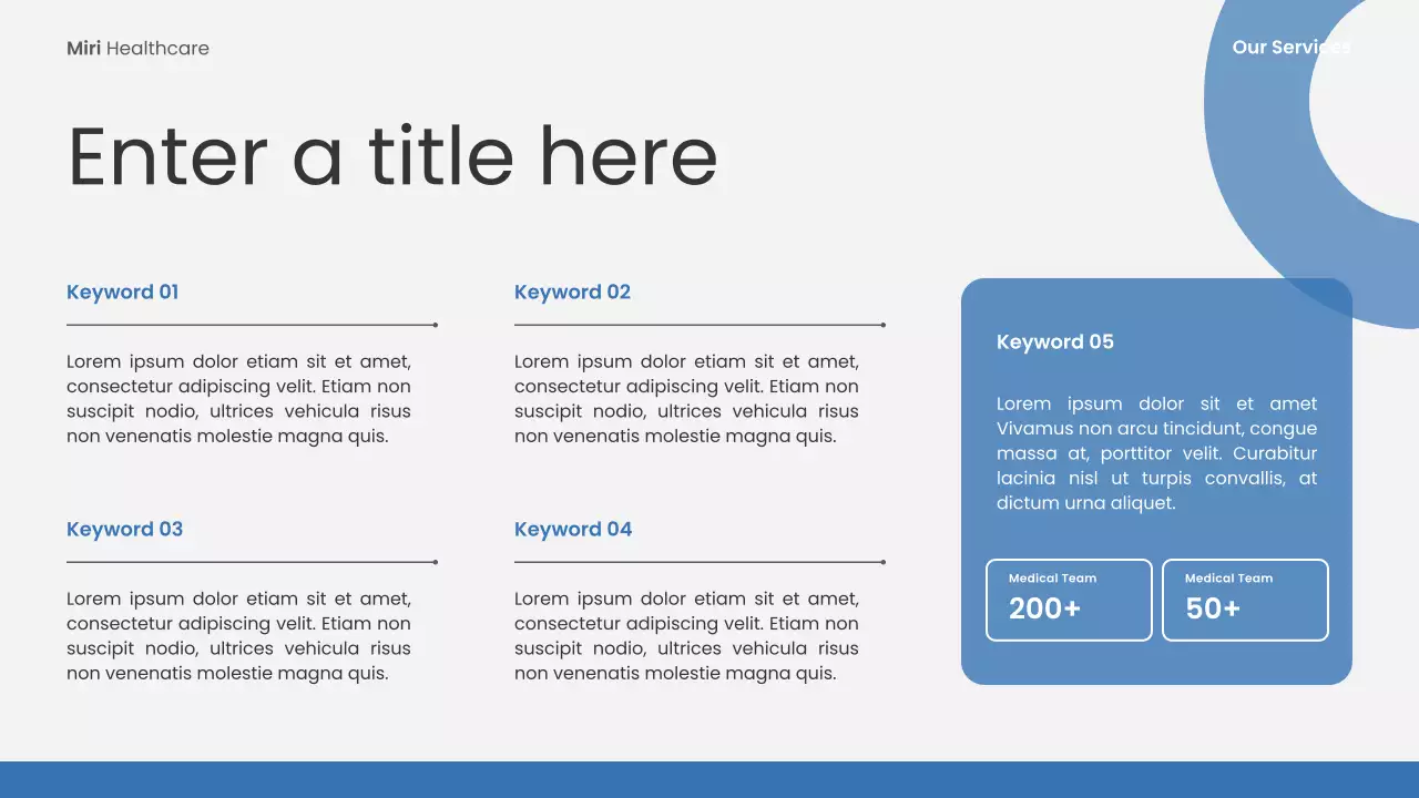 blue modern healthcare event