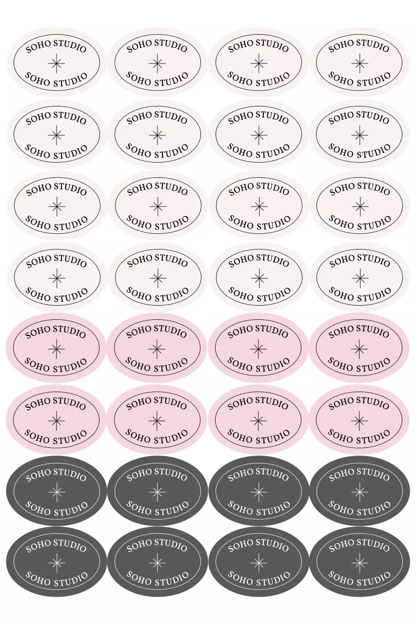 핑크 미니멀 스티커 굿즈