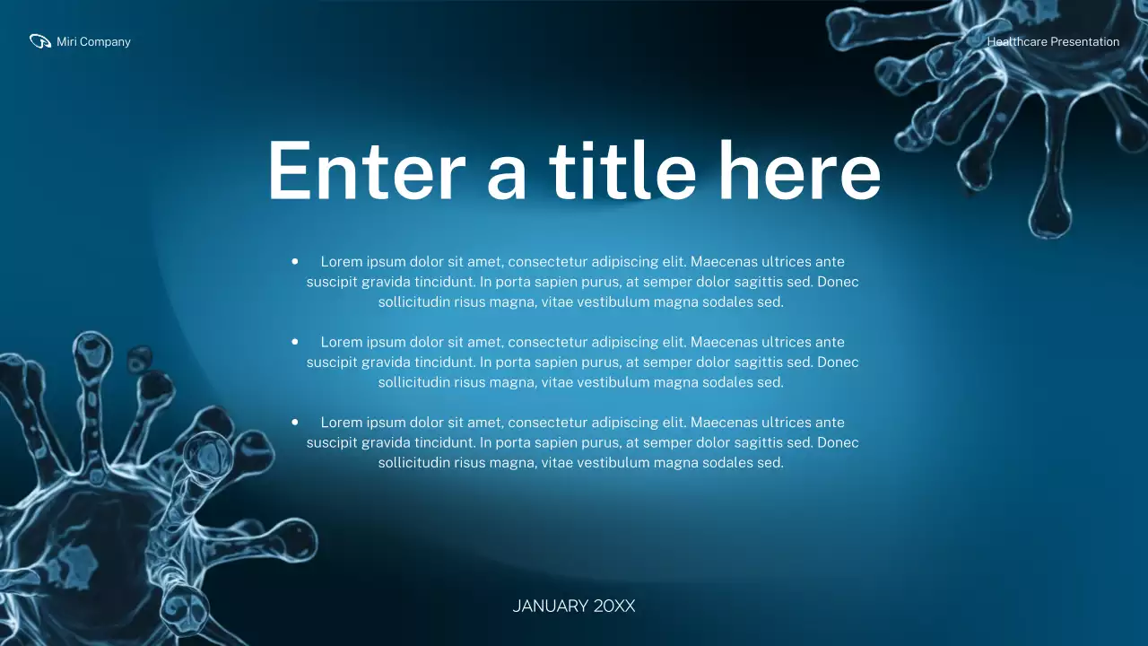 blue modern healthcare presentation