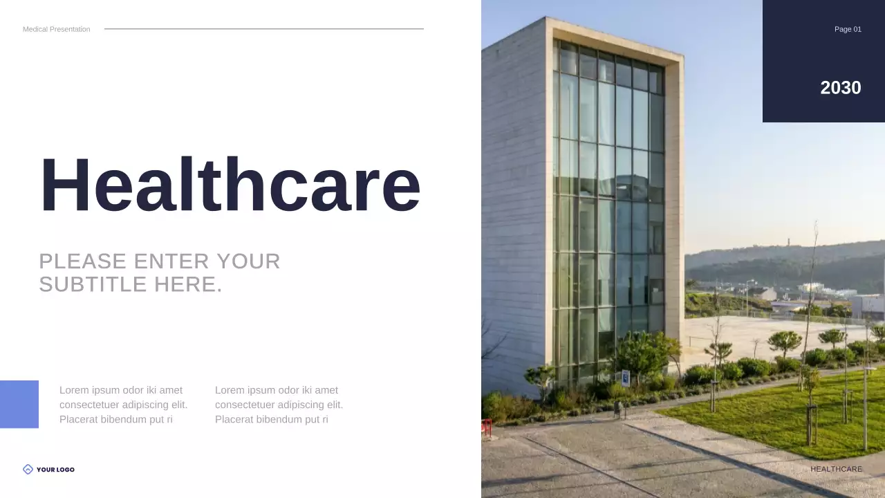 blue modern healthcare presentation