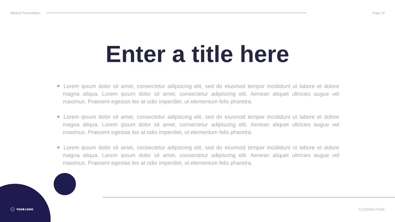 blue modern healthcare presentation