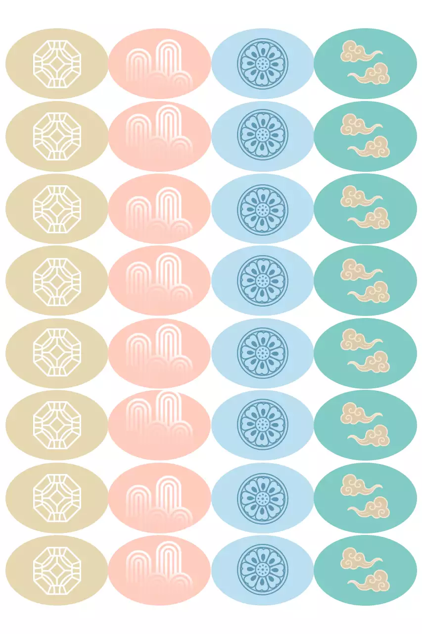 베이지 전통 패턴 디자인