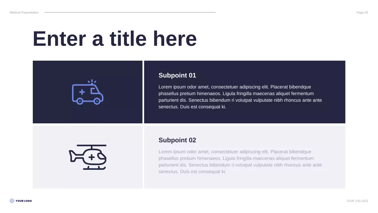 blue modern healthcare presentation
