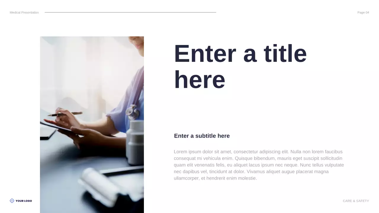 blue modern healthcare presentation