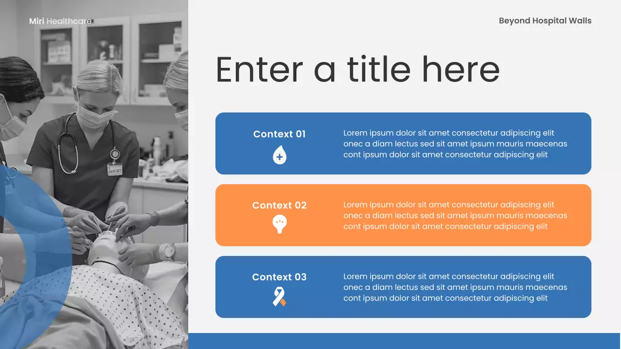 blue modern healthcare event