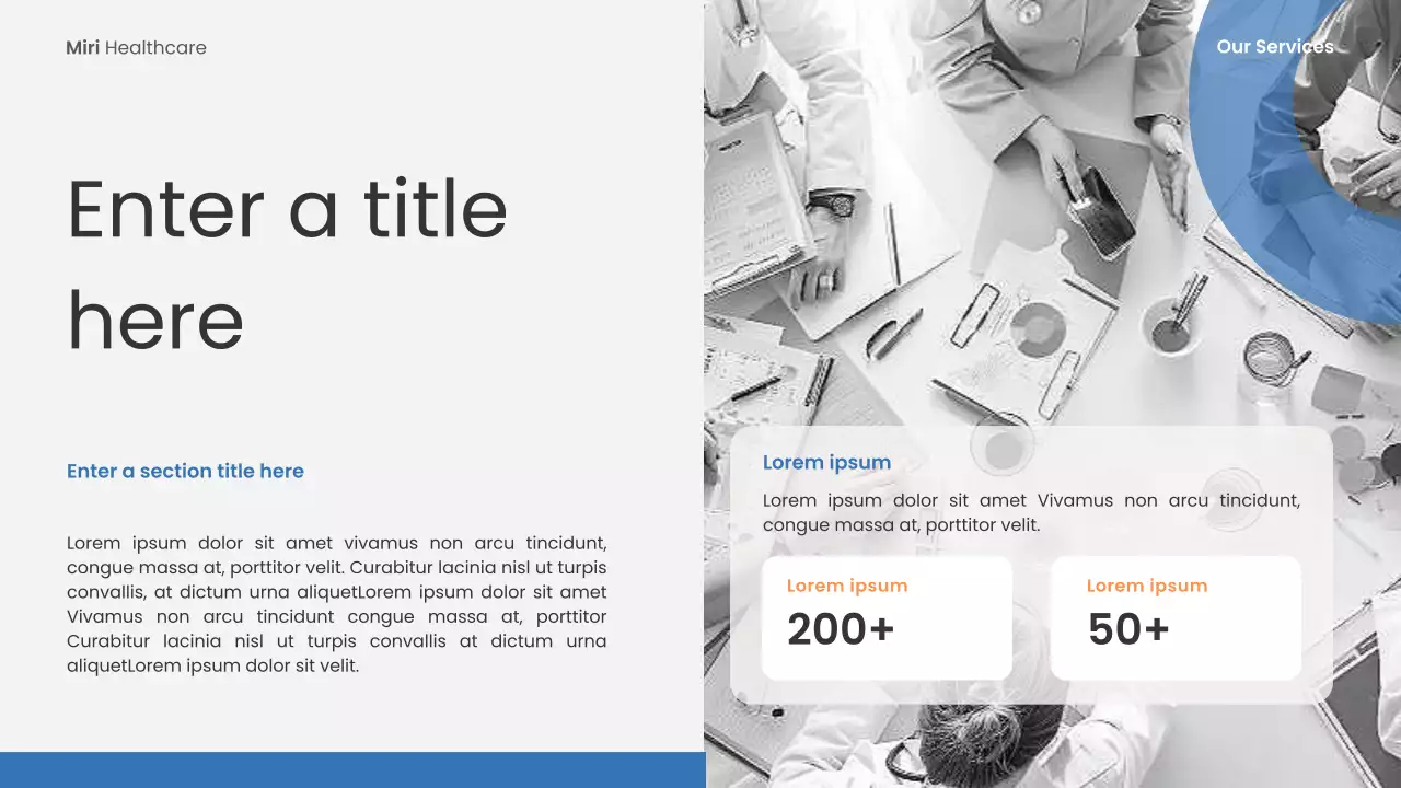 blue modern healthcare event