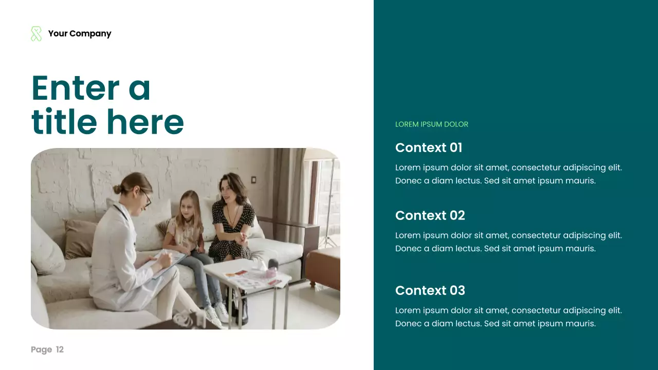 teal modern healthcare presentation