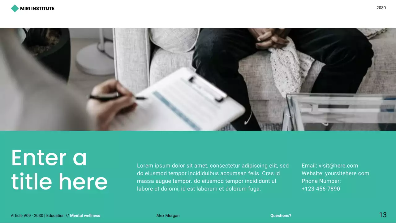 teal modern mental wellness guide