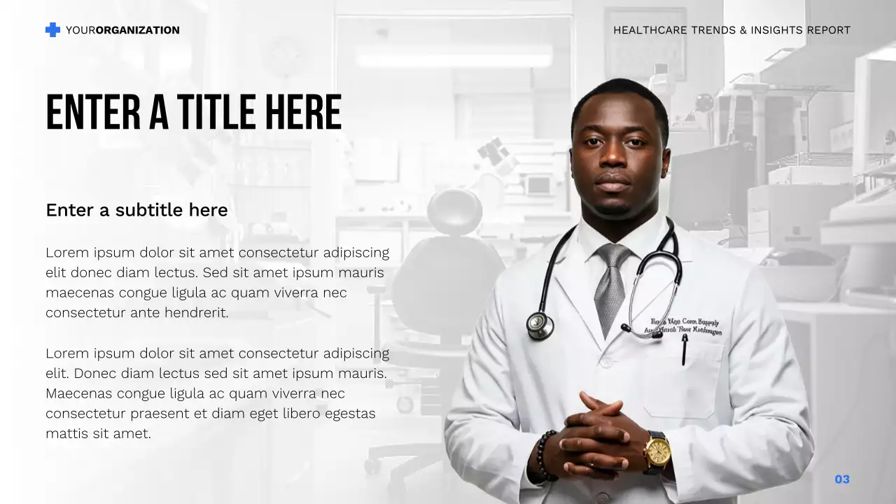 blue modern healthcare presentation