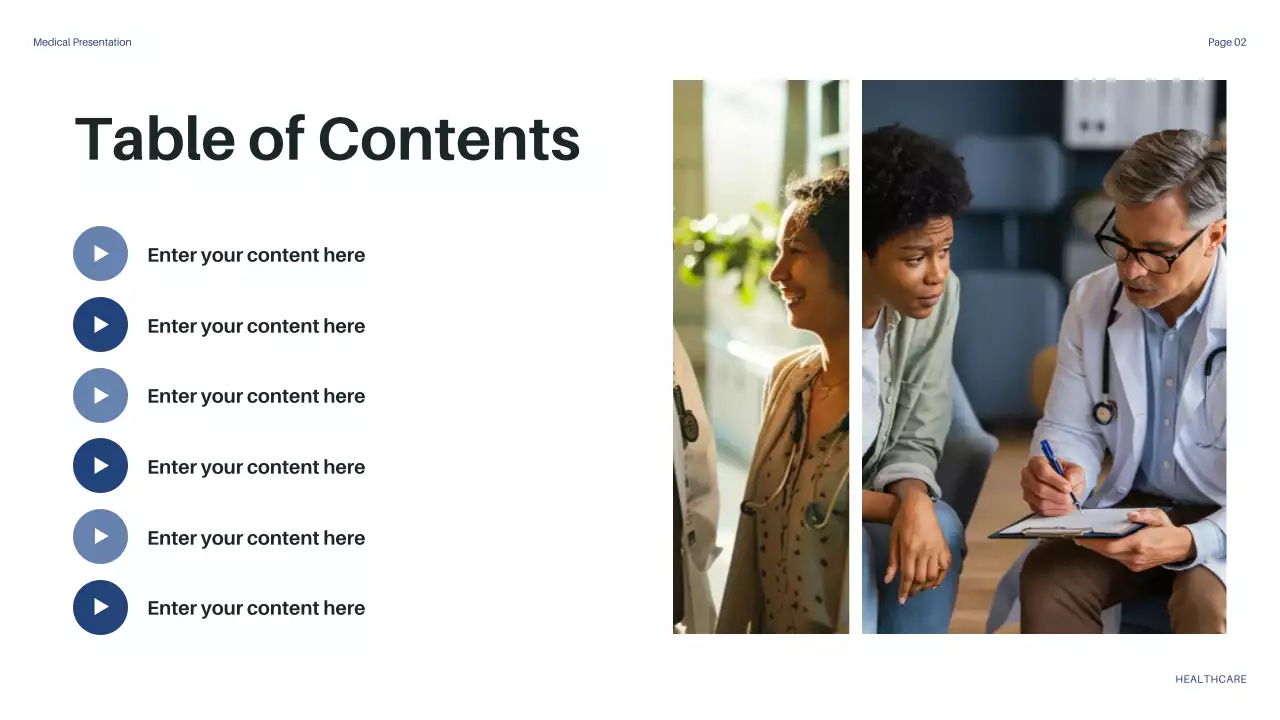 blue modern healthcare presentation