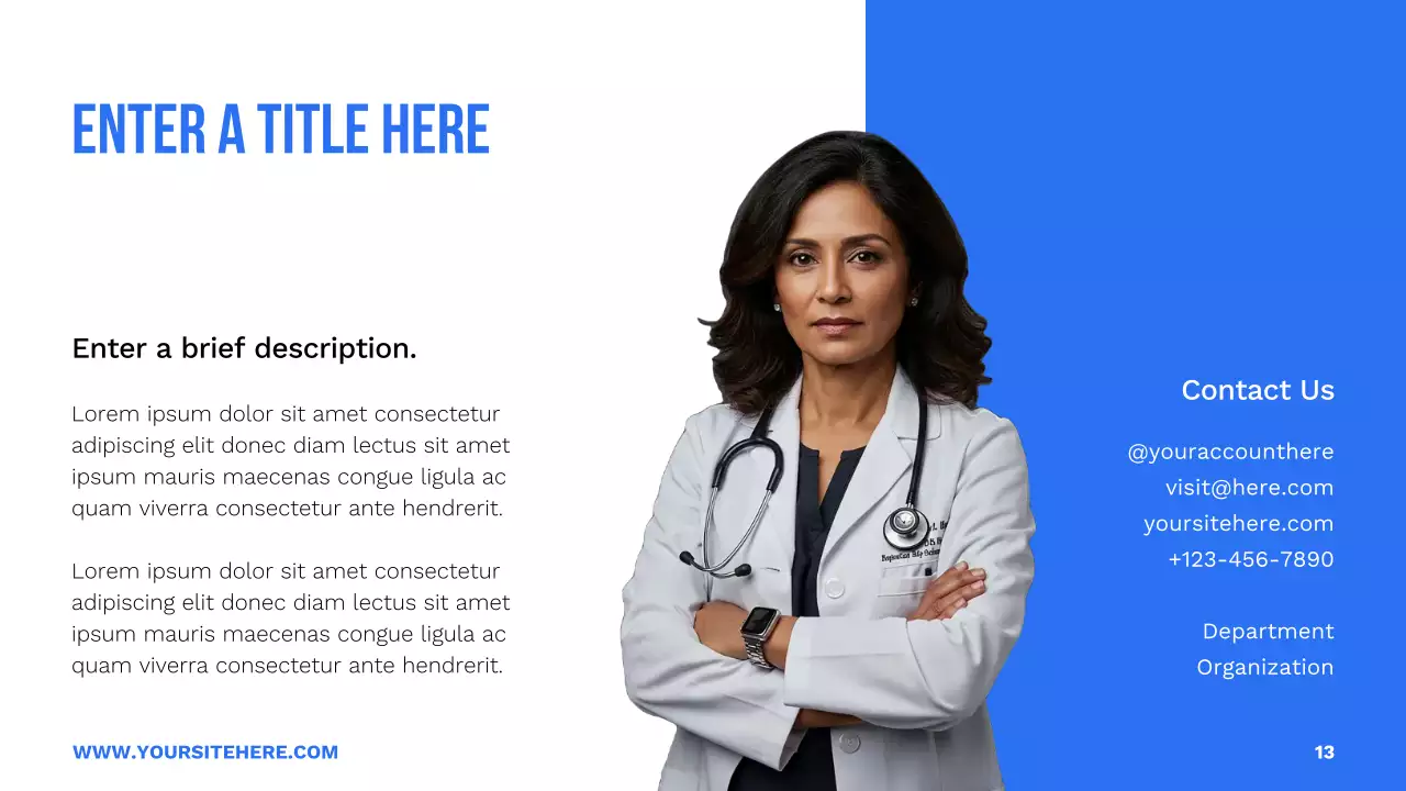 blue modern healthcare presentation