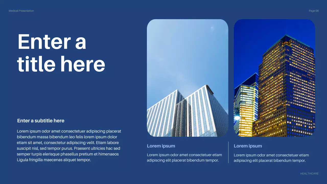 blue modern healthcare presentation