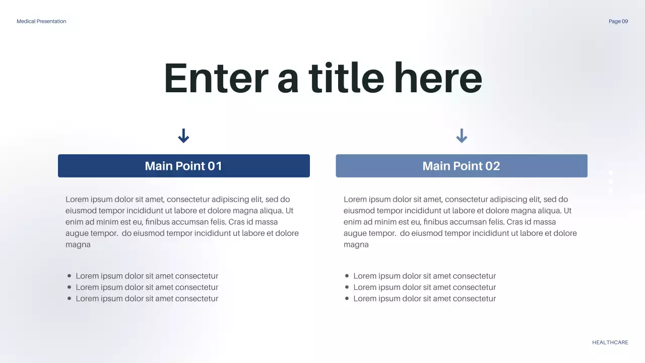 blue modern healthcare presentation