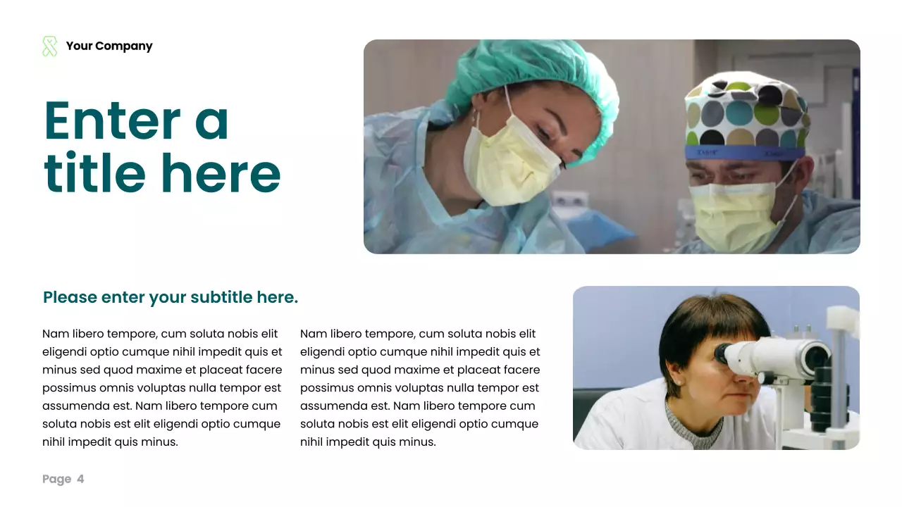 teal modern healthcare presentation