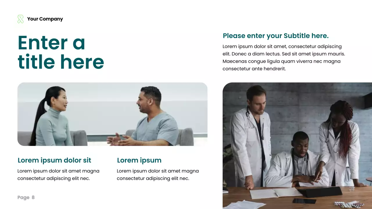 teal modern healthcare presentation