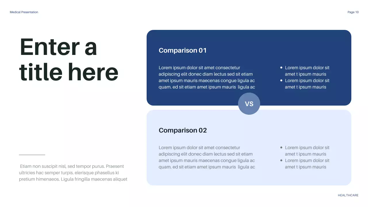 blue modern healthcare presentation