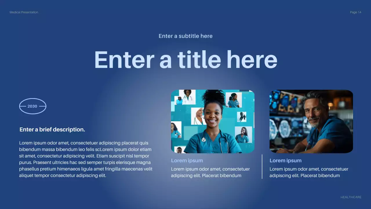 blue modern healthcare presentation