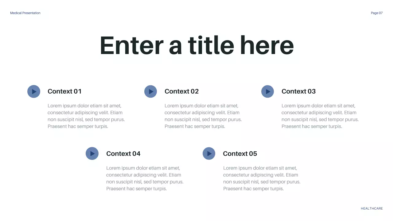 blue modern healthcare presentation