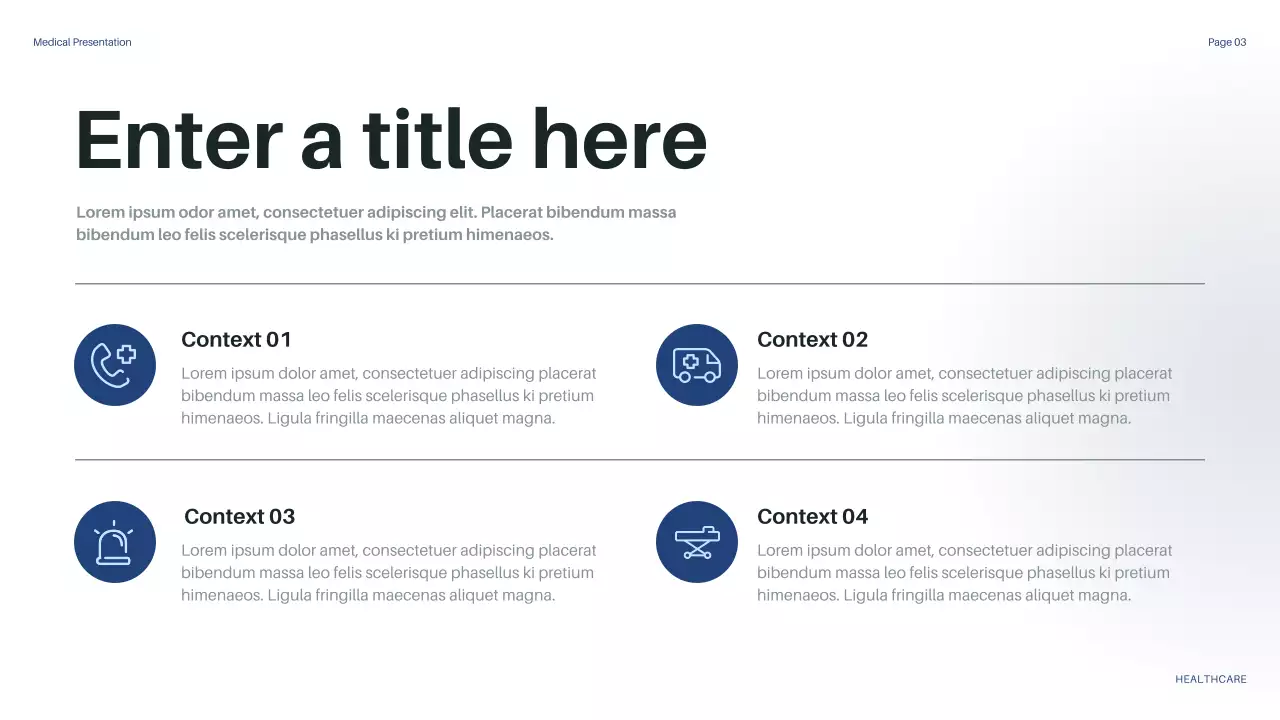 blue modern healthcare presentation