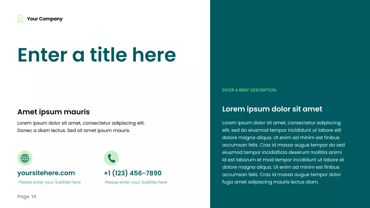 teal modern healthcare presentation