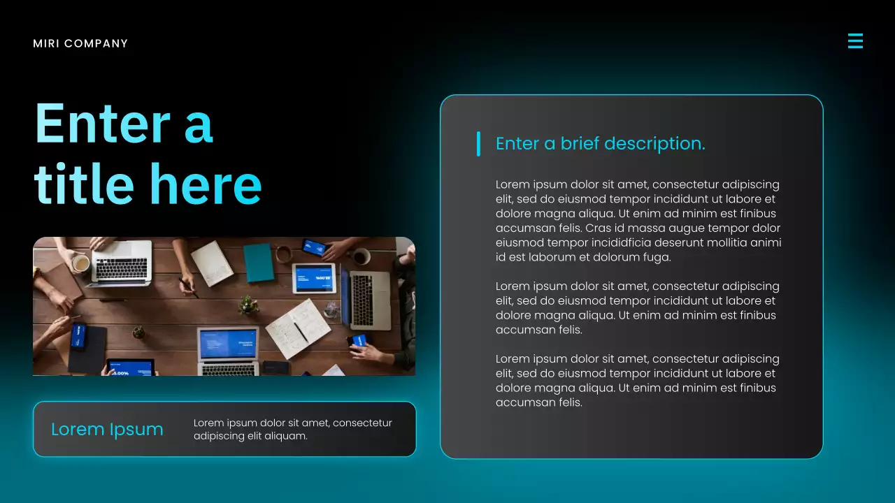 blue modern market report