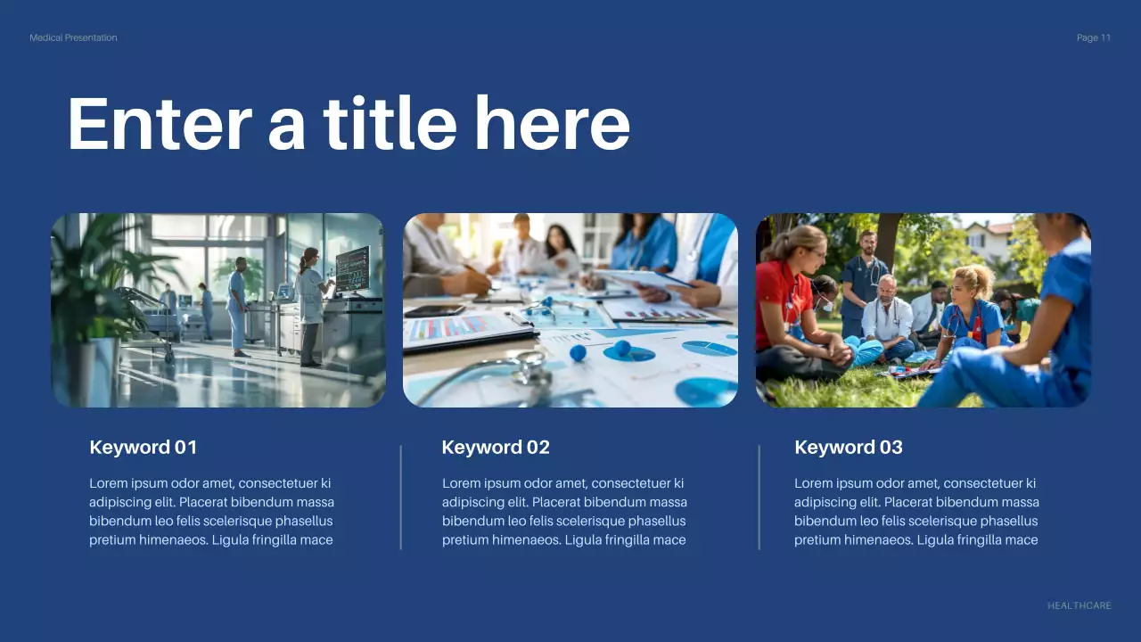 blue modern healthcare presentation