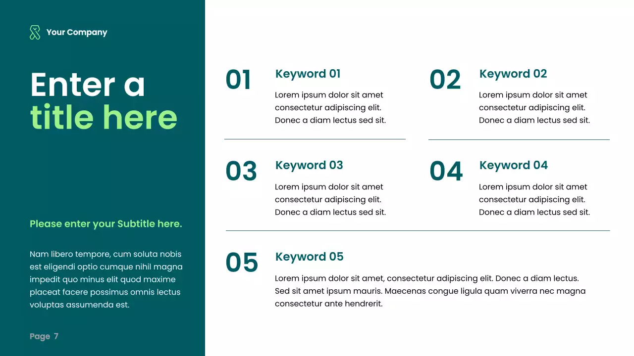 teal modern healthcare presentation