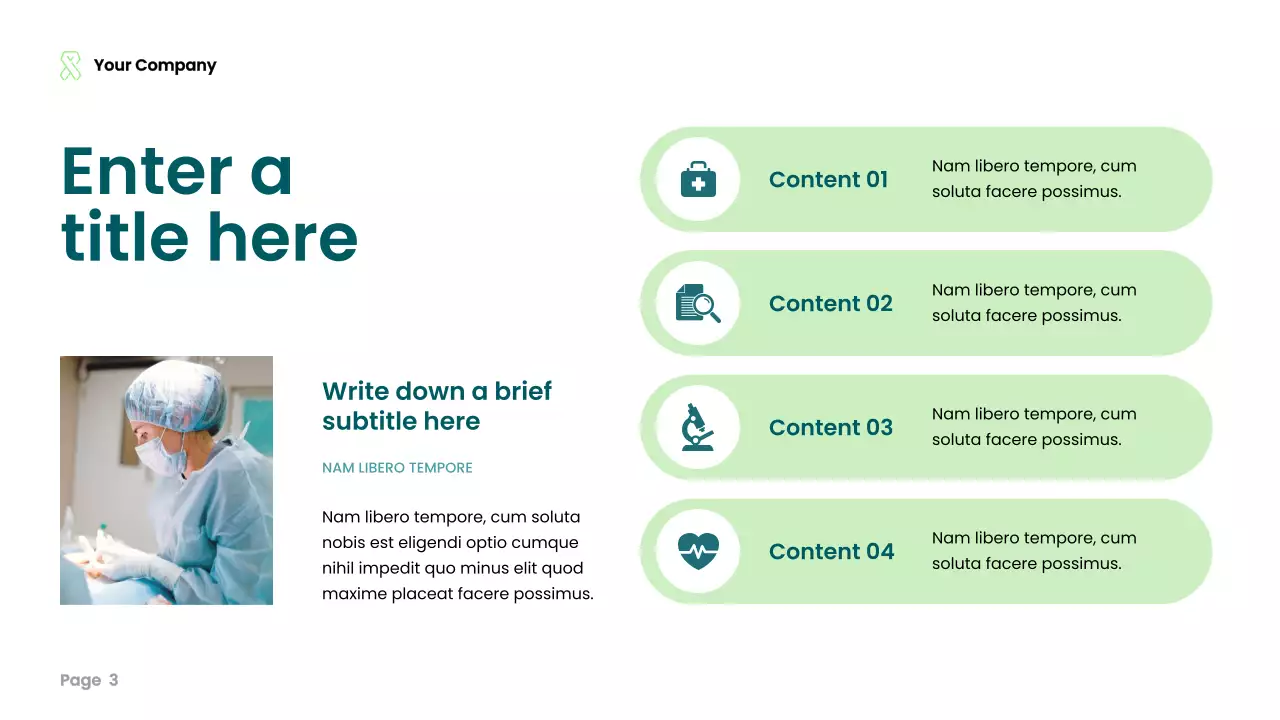 teal modern healthcare presentation