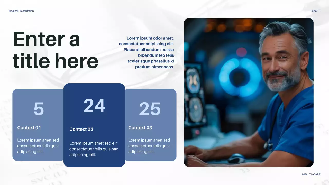 blue modern healthcare presentation