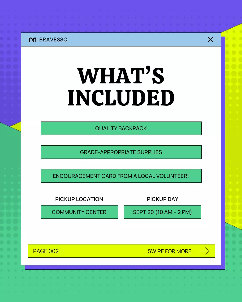Bài đăng trên Instagram thông báo cộng đồng Retro đầy màu sắc