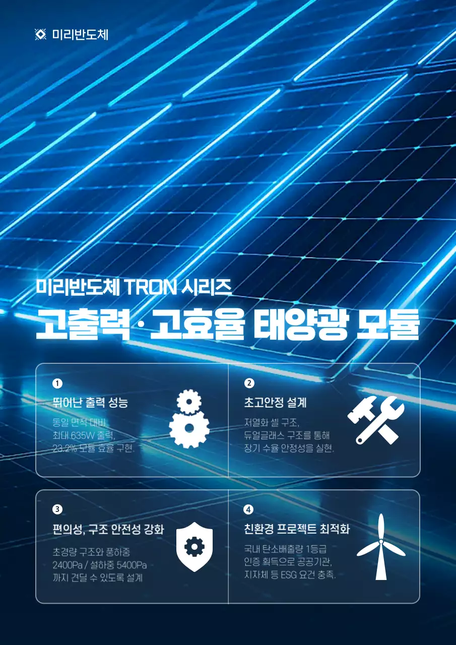 파랑 사이버 태양광모듈 광고