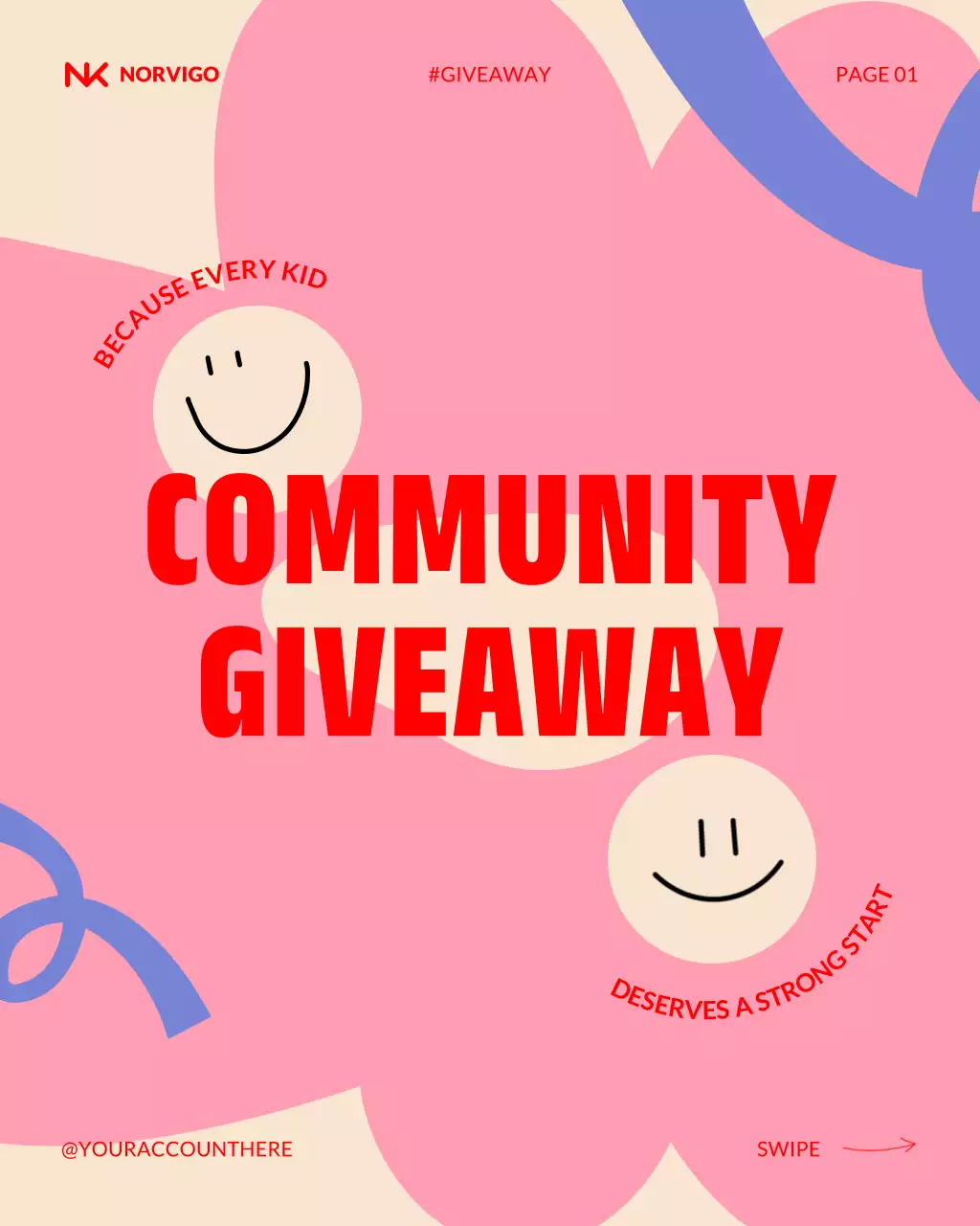 Pink Modern Community Announcement Instagram Post