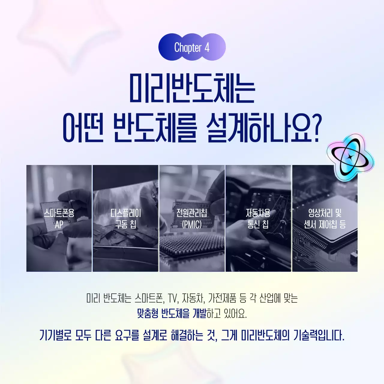 연보라 깔끔 반도체 설명