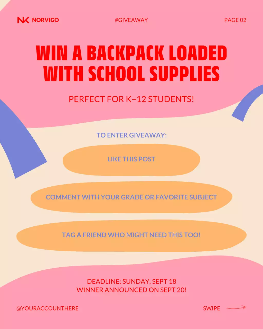 Pink Modern Community Announcement Instagram Post