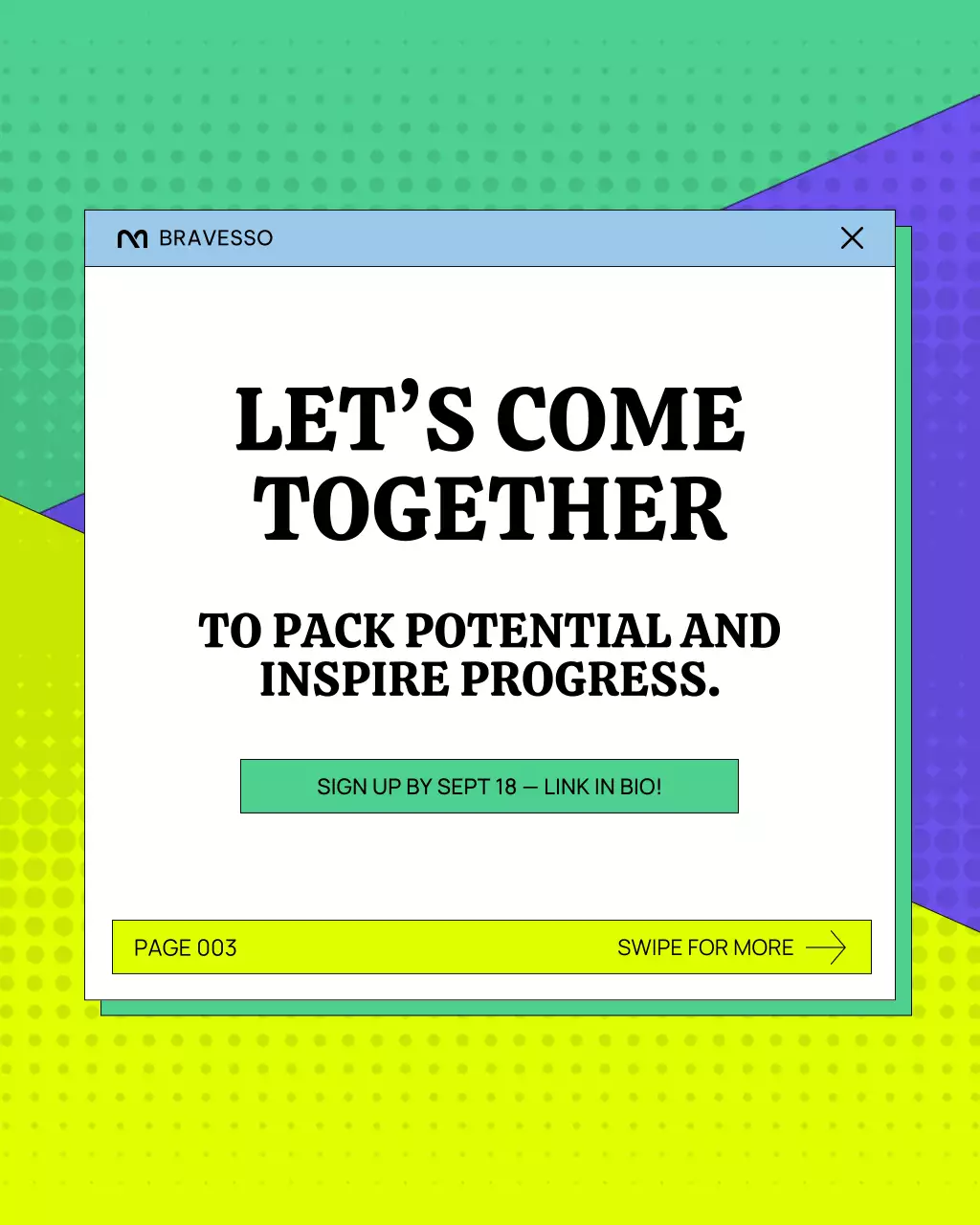 Bài đăng trên Instagram thông báo cộng đồng Retro đầy màu sắc