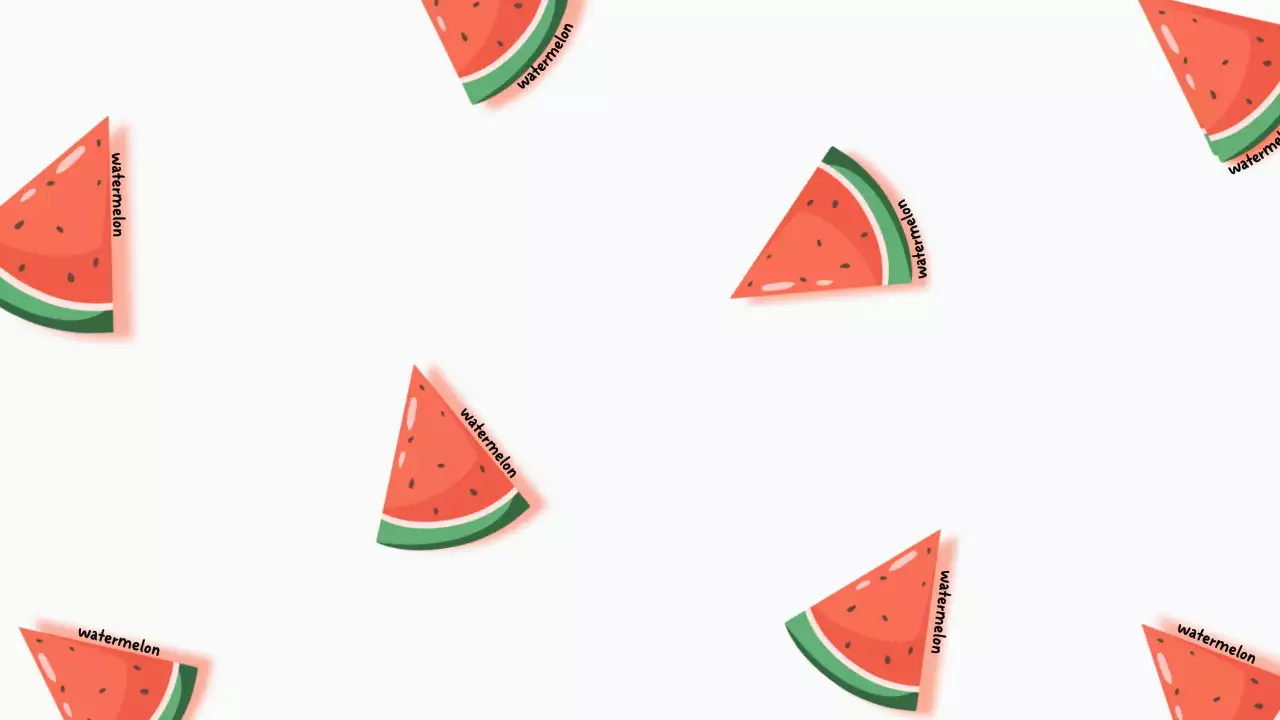 흰색 팝 과일 패턴