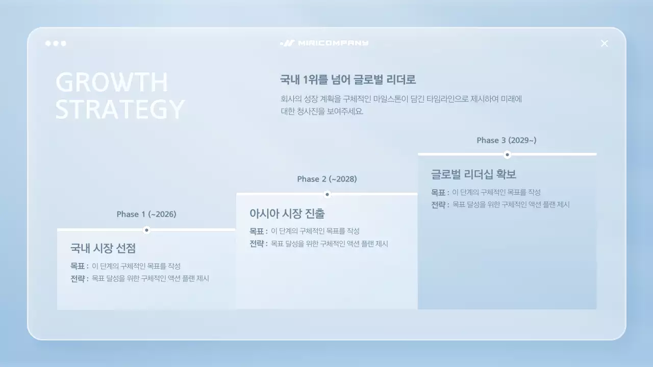 하늘색 모던 투자 설명서 IR