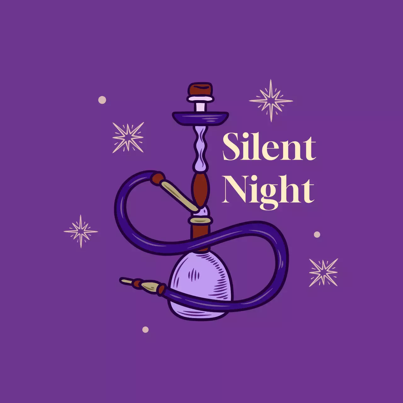 紫 オシャレ ナイトクラブ ポスター 杯イラスト