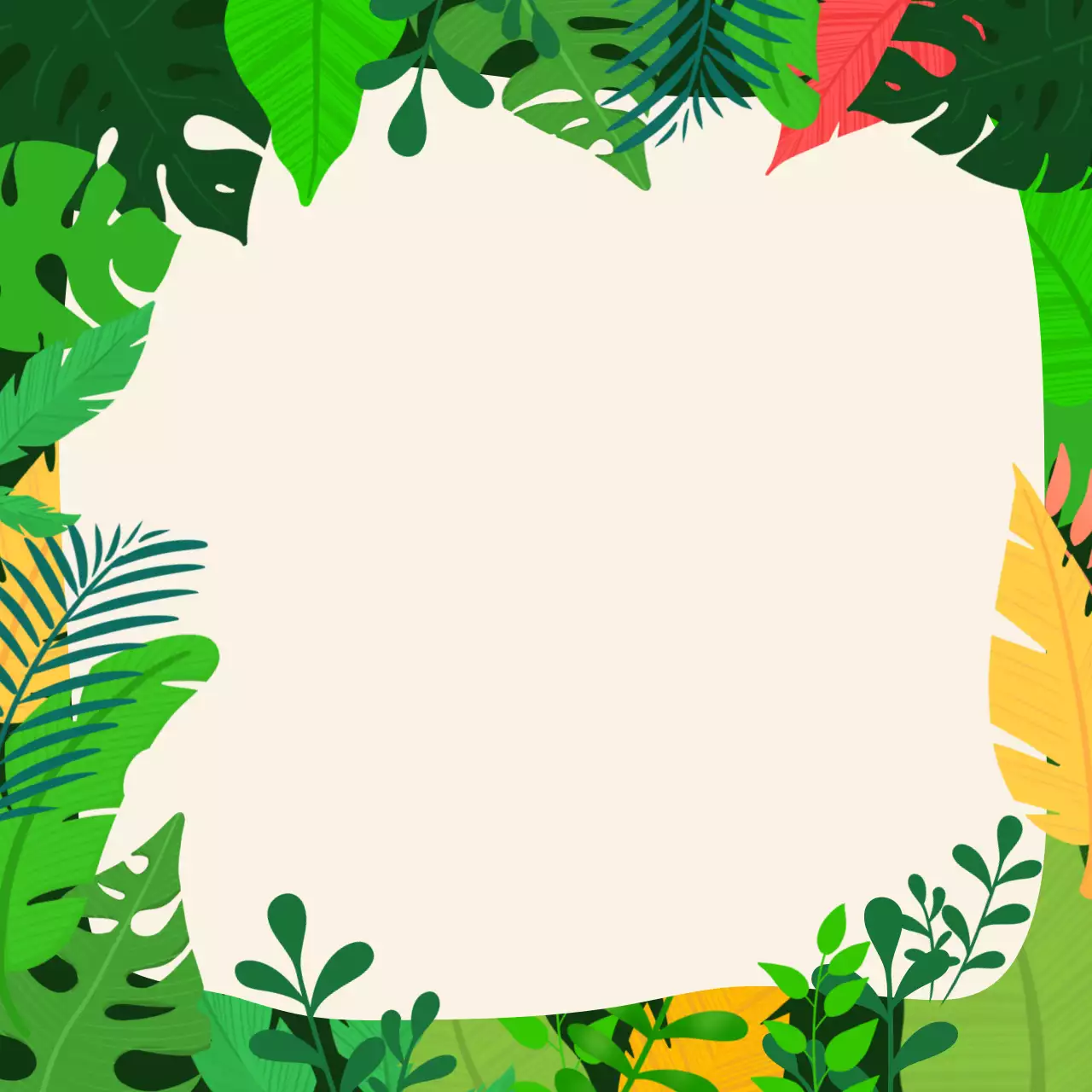 초록 트로피칼 자연 포토프레임