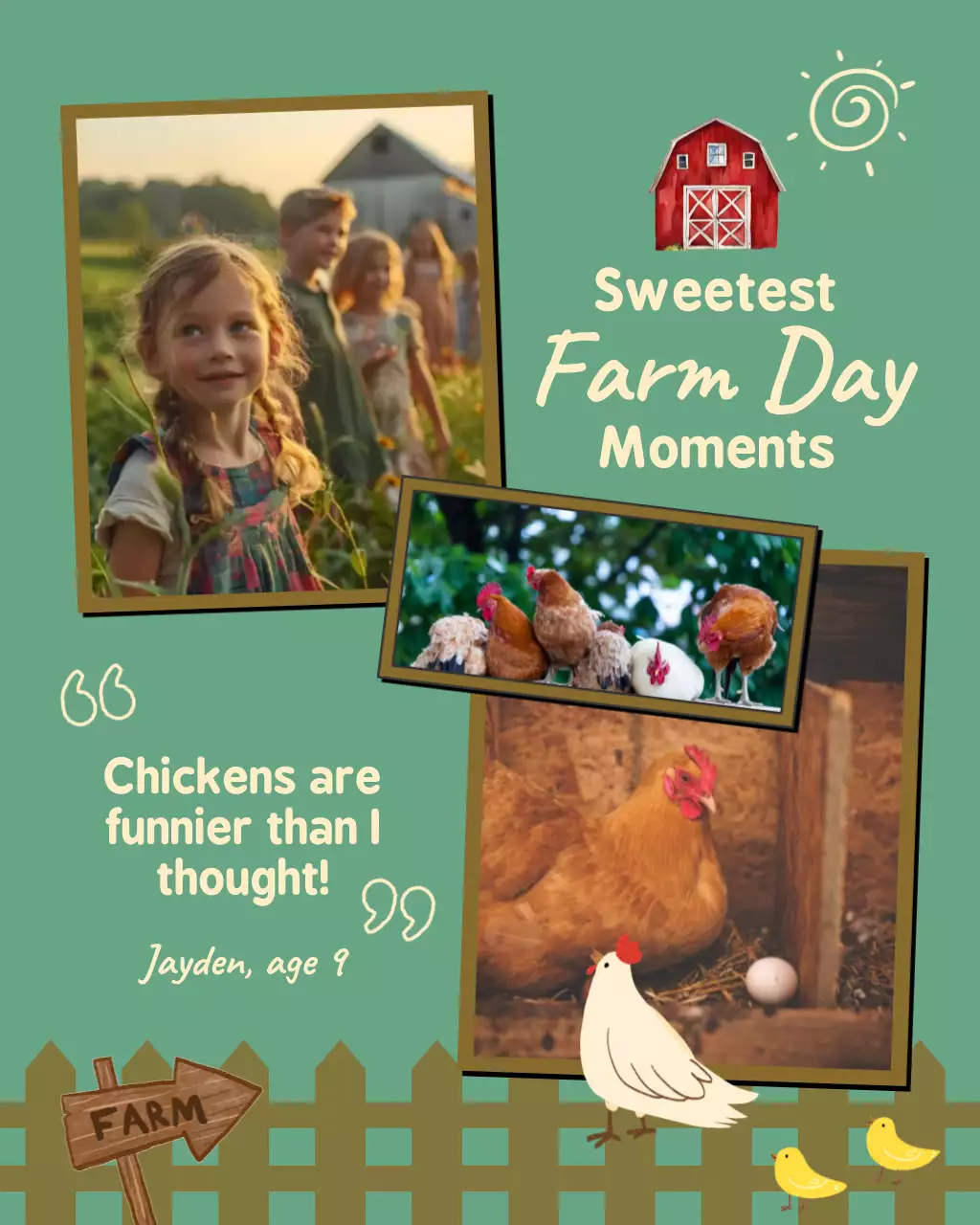 Green Rustic Farm Storybook