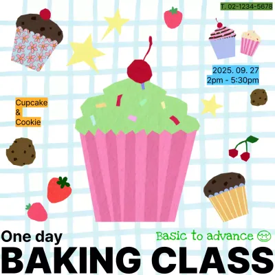 민트 아기자기한 베이킹 클래스 안내