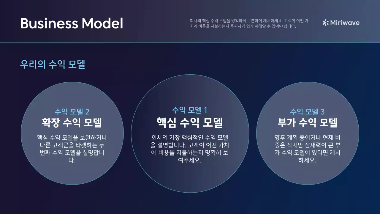 파랑 미니멀 프레젠테이션 설명 IR