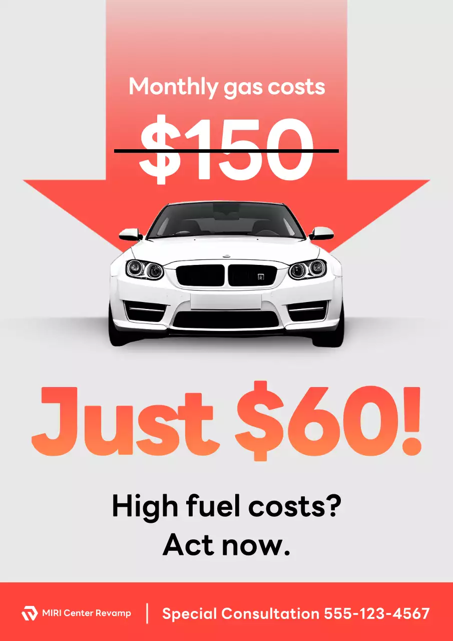 White modern car advertisement promotion