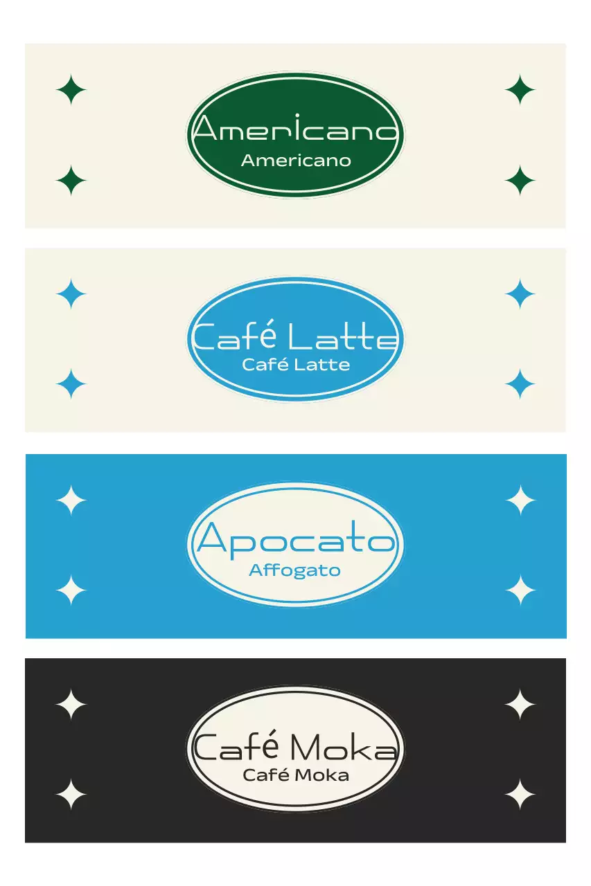 Menu simple du café à la menthe