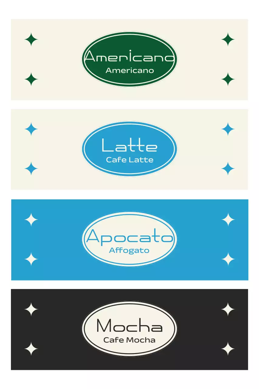 Thực đơn cà phê đơn giản Mint