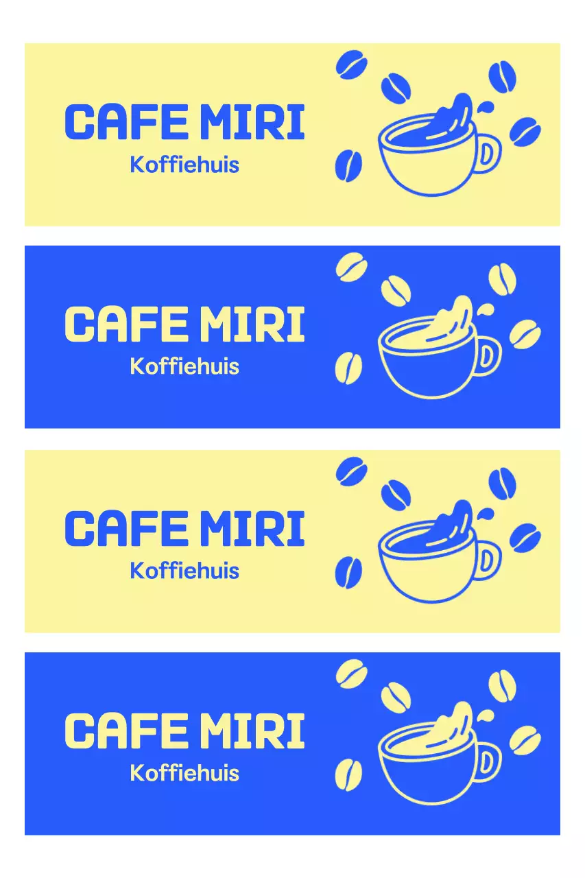 Advertentie voor Blue Modern Cafe